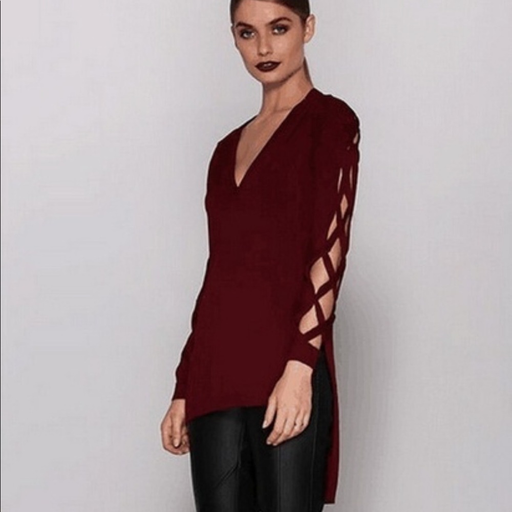 Wine red shirt